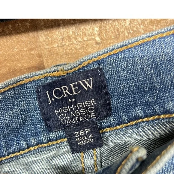 J. Crew High Rise Classic Vintage‎ Women’s Size 28 Petite New - Picture 3 of 5